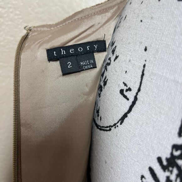 Theory JORA Dress Tan Brown Wool Sleeveless A-Line Fit & Flare size 2  pin up - Picture 7 of 16